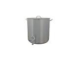 15 Gallon Beer Brewing Kettle w/Valve & Thermometer with Tri-clad Bottom
