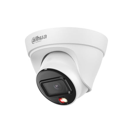 Dahua Cámara Seguridad Exterior Domo IP 4MP Visión Nocturna Color Starlight Antivandalico Detección Inteligente de Personas y Vehículos IP67 Impermeable