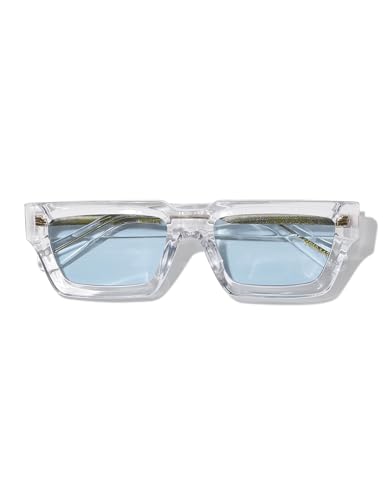 Image of Roneyee Rectangle Sunglasses Men Women Trendy Retro Sunglass UV Protection Fashion Acetate Stylish Square