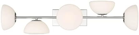 DESIGNERS FOUNTAIN Zio 5-Lights Vanity Light Fixture, 36 Inch Wall Mount Sconce for Bathroom, Bedroom or Mirror, Polished Nickel, D270H-5B-PN