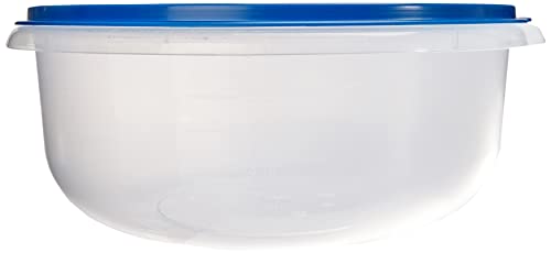axentia Teigschüssel mit Plopp-Deckel - Hefeteigschüssel rund - Schüssel transparent - Salatschüssel groß - Plastikschüssel 6 Liter - Kunststoffschüssel flach & verschließbar, spülmaschinenfest