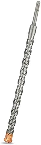 Meccion SDS Plus Hammer Drill Bits 6mm x 200mm x 2pcs, Professional Tungsten Cross Tip Rotary Impact Drill bit for Masonry, Brick, Concrete