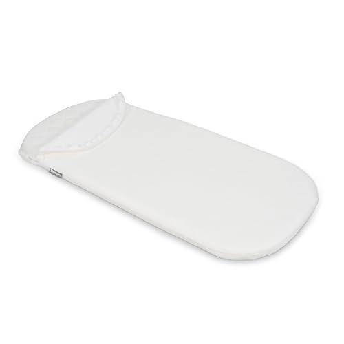 Image of UPPAbaby Bassinet Mattress Cover/Extra Cover for Bassinets 2018-Later/Ultra Soft and Comfortable/Machine Washable/White