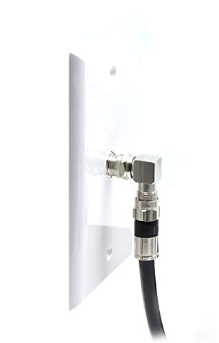 Coaxial Cable Right Angle Connector - 10 Pack - For Tight Corners And Flat Panel Tv Mounting - 90 Degree F Type Adapter For Coax Cable And Wall Plates #TOP4