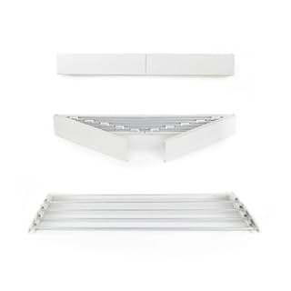 VITAPUR Séchoir Mural, sèche-Linge dépliable avec 6 Barres antirouille, étendoir à Linge Robuste pour intérieur et extérieur, Longueur d'étendage de 3,7 mètres