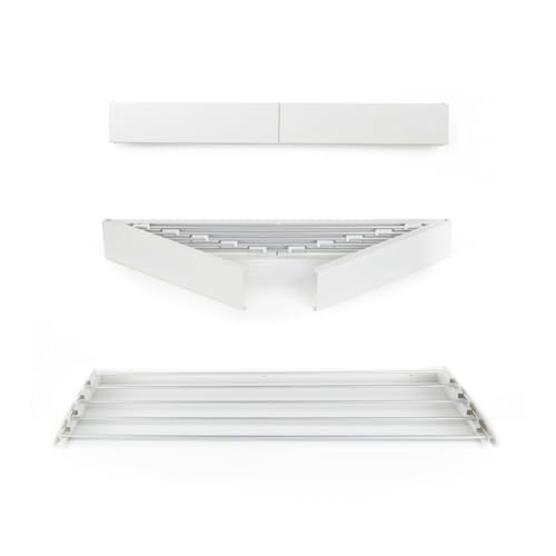 Vitapur Wäscheständer Wand - Ausziehbarer Wandtrockner mit 4m Trocknungsfläche - Rostfreier Wäscheständer für Balkon - Platzsparender Handtuchtrockner - Wäscheleine Ausziehbar - EU Marke