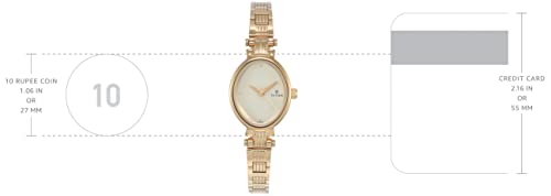 Champagne Dial Golden Stainless Steel Strap Watch