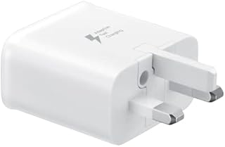 Genuine Samsung Fast Adaptive Mains UK For Samsung Galaxy S8,S8+,A3(2017),A5(2017), A7(2017) A8 (2018) & Compatible to All Other Samsung USB Type C Devices (EP-TA200UBE) (White)