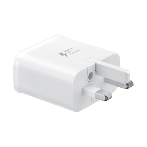 Genuine Samsung Fast Adaptive Mains UK For Samsung Galaxy S8,S8+,A3(2017),A5(2017), A7(2017) A8 (2018) & Compatible to All Other Samsung USB Type C Devices (EP-TA20UBE) (White) Cover