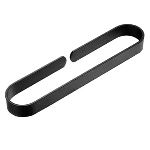 JOYOFREELY 黒色アルミニウム合金製パンチフリータオルハンガー バスルーム用多機能タオルホルダー 小さな浴室や日常生活に最適な壁掛けタイプのタオルバー
