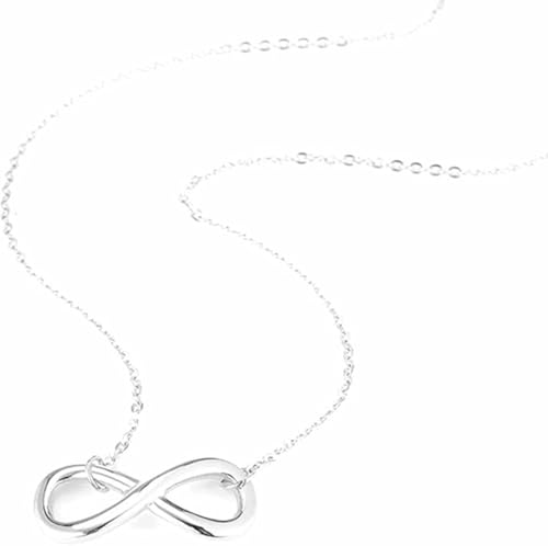 Image of Womens Silver Infinity Chain Necklace: PACK OF 1 (SR /JWLECN2)