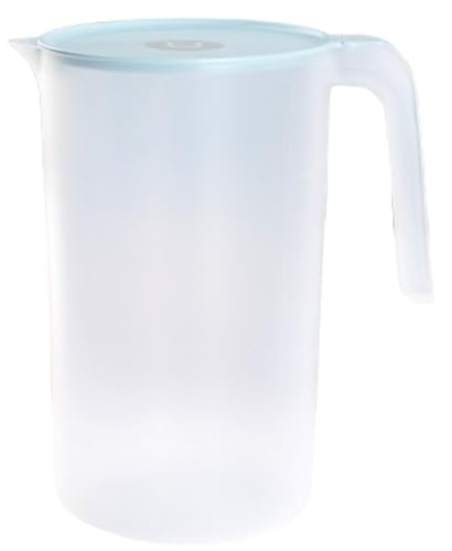 麦茶入れ 麦茶ポット 洗いやすい 冷水筒 冷水 夏の仲間 ピッチャー大容量冷蔵庫ポットスリム 耐熱 広口 PPプラスチック 落下に強い (ブルー,2000ml)