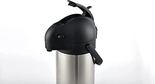 Heritage66 101Oz Stainless Steel Thermal Coffee Carafe Airpot Beverage Dispenser Large Triple Wall Thermos Vacuum Insulated Keeping Hot Coffee For 12 Hours/ 24 Hours Cold Tea Water Coffee (3 Liter) #TOP3