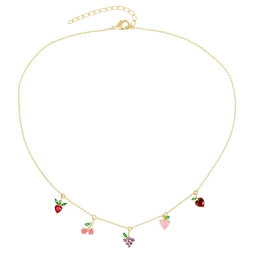 Collier ras du cou fruits colorés, le cadeau idéal pour femme