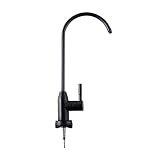 Wasserhahn, Wasserfilter-Wasserhahn, schwarz, 360-Grad-Trinkwasserhahn, 1/4 Zoll...