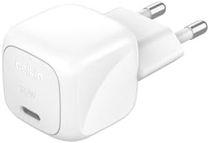 Belkin BoostCharge Chargeur Secteur 30W, Compact et Portable, USB-C Power Delivery, pour Tous modèles de l' Apple iPhone 17, Air, 16, 15, Samsung Galaxy, iPad, AirPods, Pixel, tablettes, etc. - Blanc
