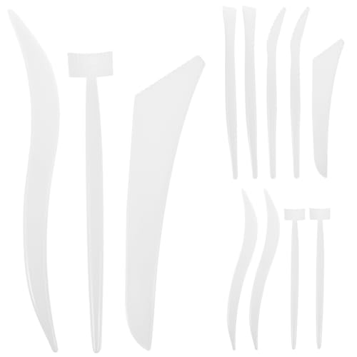 Veemoon 4 Sets Clay Sculpture Engraving Tools Sculpting Small Modelling Clay Tools Pottery Clay Sculpture Tools Clay Glaze for Air Drying Clay Ceramics Tool Kit White Plastic