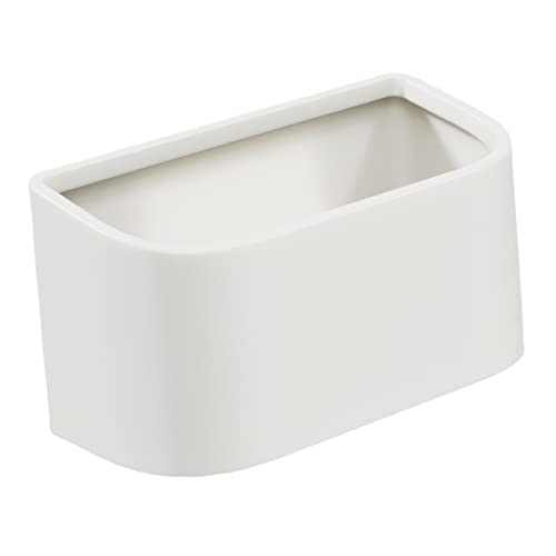 Caneca de basura rectangular blanca para cocina y baño