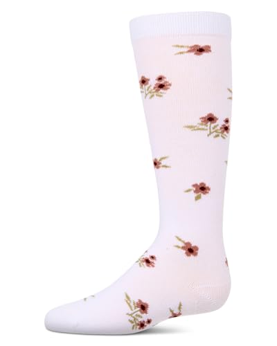 MeMoi Girls Opaque Stretch Cotton Blissful Bloom Knee High Sock3