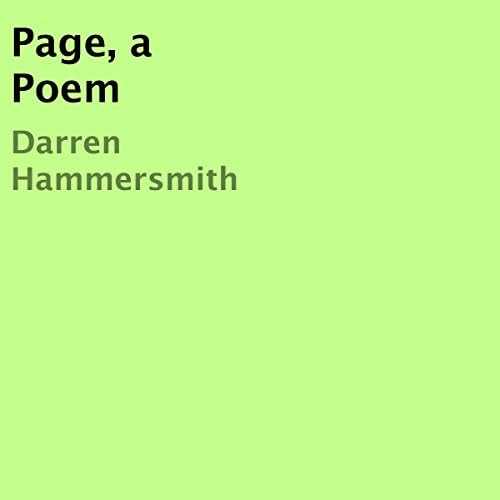 Page, a Poem - Darren Hammersmith