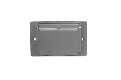 Sigma Engineered Solutions 14249 1-Gang Horizontal GFCI Weatherproof Cover, Gray