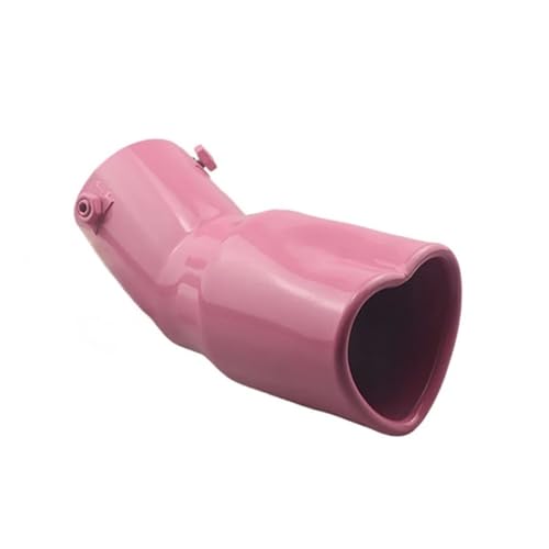 Tuyau d'échappement de voiture 63mm silencieux embout curved et gorge queue cœur rose