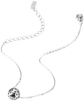 Silver Charm Bracelet for Women - Sterling Silver Pickleball Bracelet with Rhodium Plated Ball | Gift for Pickleball Players, Pickleball Gifts for Women, Graduation Gift - Image 3