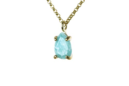 Collier d'Amazonite en forme de larme, l'idée cadeau d'anniversaire parfaite pour elle