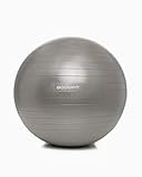 BOOMFIT Pelota de Pilates 75 cm Antiburst PVC Antideslizante | fitball para Yoga y Fitness | Core, Movilidad y Postura | Casa o Estudio | Gris | Sin Hinchador
