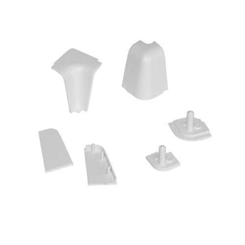 Generico Kit Terminali Tappi E Angolari per Alzatina Accessori Top Cucina Vari Colori - Colore: Bianco a Becco