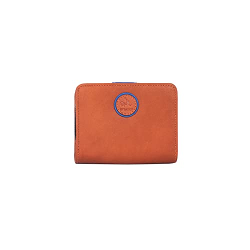 MiTASCH Geldbörse RFID Schutz Portemonnaie Geldbeutel Damen Echtleder, 12 x 9,5 cm Quer mit Ausleseschutz - Braun Lederbörse Damen