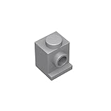 Plwooyur Classic Brick Bulk, 100pcs Light Gray 1x1 Brick with Headlight, Compatible with LEGO, Building Blocks for MOC, Ages 6+