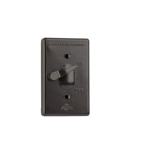 Sealproof 1-Gang Metallic Toggle Switch Cover UL Listed Bronze