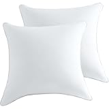 ホスール(HOSUR) クッション 中身 45×45cm 2個セット ヌードクッション 潰れない 高反発 ソファーン 洗える 背もたれ ボリューム感 もちもち 柔らかいオフィス 抱き枕（ホワイト）
