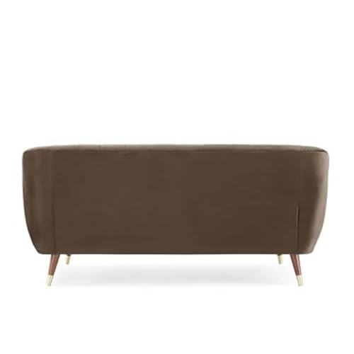 Image of 3 Seater Sofa Set with Two Cushions Perfect for Home Office Guests Living Room (Camel, 3 Seater)