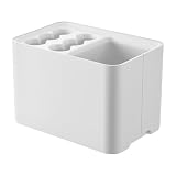 Zentriva Schirmständer mit abnehmbaren Tropfen, Tay10 Schlitzen, strapazierfähig, für Zuhause, Büro, Eingang, Flur, zusammenklappbar, lang, Regenschirmhalter, Organizer, Regal, Weiß