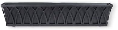 24" Arch Tapered Window Box - with Black Galvanized Liner