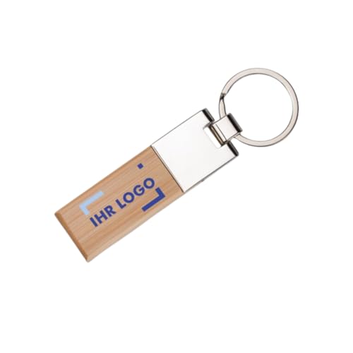 PROMO SHOP Llavero PERSONALIZADO con Foto o Texto, Grabados a láser o Impresión a Todo Color, Llavero Personalizado de Madera Bambú o Metal (Madera Rectangular Personalizado)