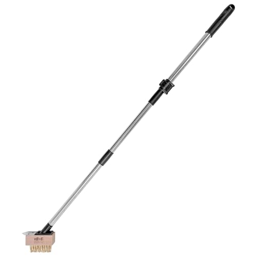 Image of Harbour Housewares Telescopic Weed Brush with Scraper - 125cm