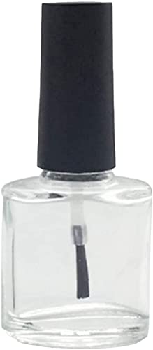 Empty Polish Refillable Bottle Dispenser Container 10Ml Portable Nail Polish Varnish Empty Bottle Make-Up Container With Brushtransparent