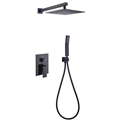 Robinet de douche mural à une seule main avec jet pluie relaxant et douchette extensible