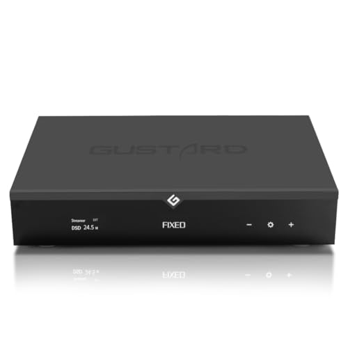 Gustard R30 新登場 全ディスクリート R2R DAC - DSD512 PCM768kHz ネットワークストリーミングデコーダー、RCA XLR バランス式デジタル - アナログオーディオコンバータープリアンプ リモコン搭載（ブラック）