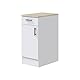 Dmora - Schrank 1 Tür mit Schublade Casnigo, Mischaufbewahrungsmodul, Küchenschrank mit Tür und Schublade, Multifunktionsmodul, 40x60 h90 cm, Weiß und Eiche