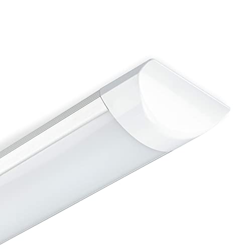 Popp® Pantalla LED 36W Luz blanca fría 6000K 120cm 2880 Lm batten light regleta libre halógeno...