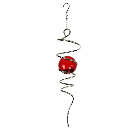 Wind Spinners For Outside Decor, Gazing Ball Tail Decorative Wind Spinners, Stainless Steel Metal Garden Wind Spinners Wind Chimes For Yard, Balcony, And Porch (Red) #TOP24