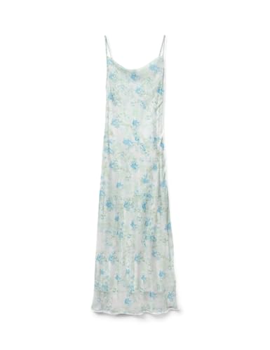 Robe cascade Vero Moda Vmsmilla blanche XL robe longue 7/8