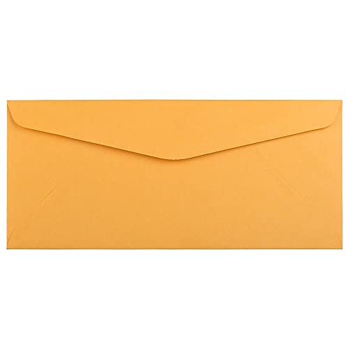 JAM PAPER #10 Business Commercial Envelopes - 4 1/8 x 9 1/2 - Brown Kraft Manila - 50/Pack