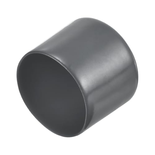 Image of uxcell 4pcs Rubber End Caps 1 7 /16 inch(36mm) ID Vinyl Round End Cap Cover Screw Thread Protectors Dark Grey, 30mm Height