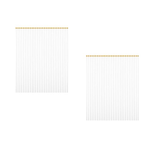 Kisangel 2 Set Pennone in Plastica Aste Portabandiera Per Esterno Casa Pali Della Bandiera Prato Porta Della Della Palo Della Portatile Bianca 100 Pezzi * 2