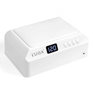 L’UGX Professional Nail Curing Lamp for Gel Polish Dryer 72W LED UV Nail Lights with Arm Rest Pillow & Retractable Tray,Perfect for Manicure & Pedicure at Salon & Home